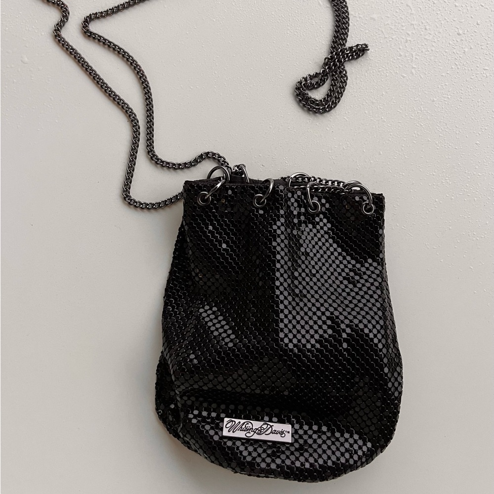 Whiting & Davis Crossbody black mesh bag, NWOT.